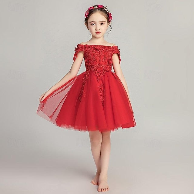 Dress Flower Girl Party Sequin Girls' 3/4 Toddler