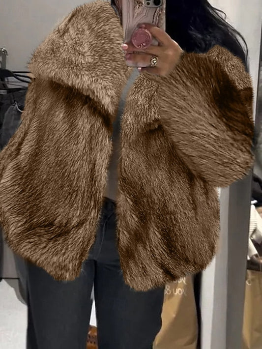 Coat Fur Women's Warm Comfortable Furs Leathers Faux