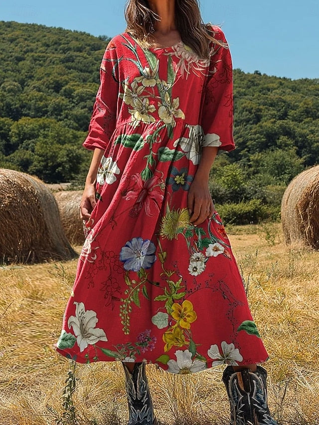 Women's Maxi Dress Casual Dress Bohemia Beach Regular Fit