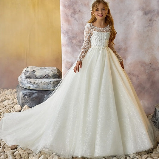 Girl Party Flower Girls' Dress Communion First