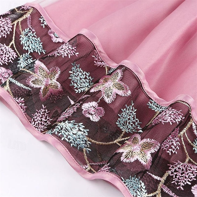 Girl Flower Dress Party Girls' Sleeveless 3D