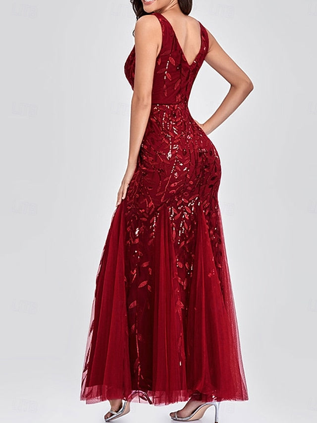 Bride Neck Mother V Floor Dress of Party the Elegant