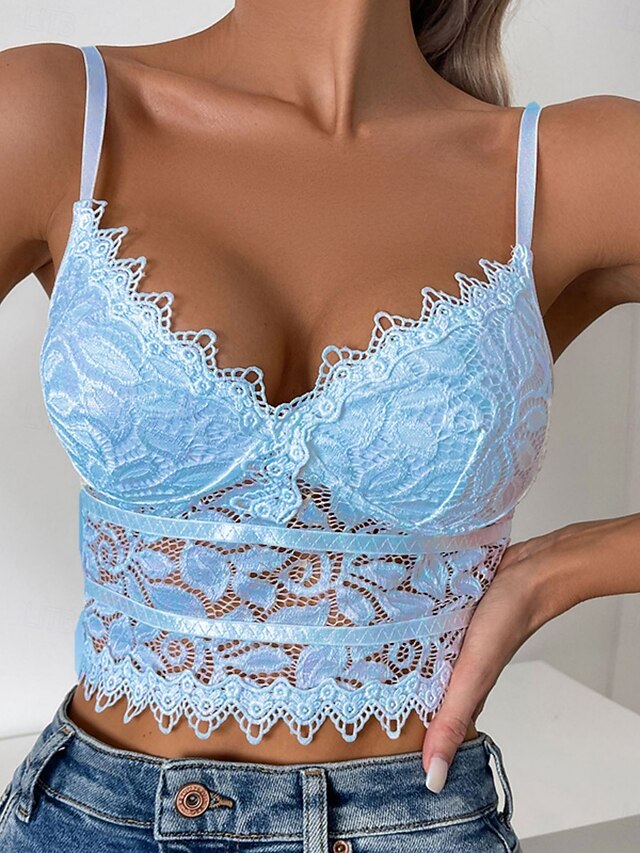 Women's Blouse Lace Tops Camisole Tank Top Lace Plain