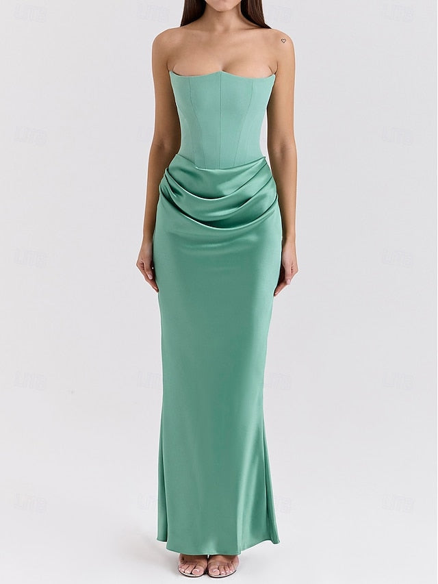 Women's Long Dress Maxi Dress Black Dress Corset Dress