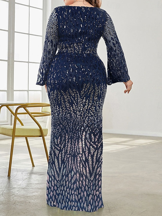 Plus Elegant Mother Dress Curve Bride Size the Party V of