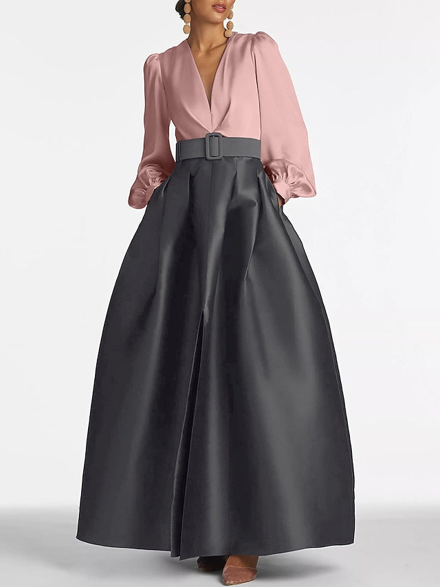 Guest Evening Dress High Formal Floor Split Gown A-Line Wedding