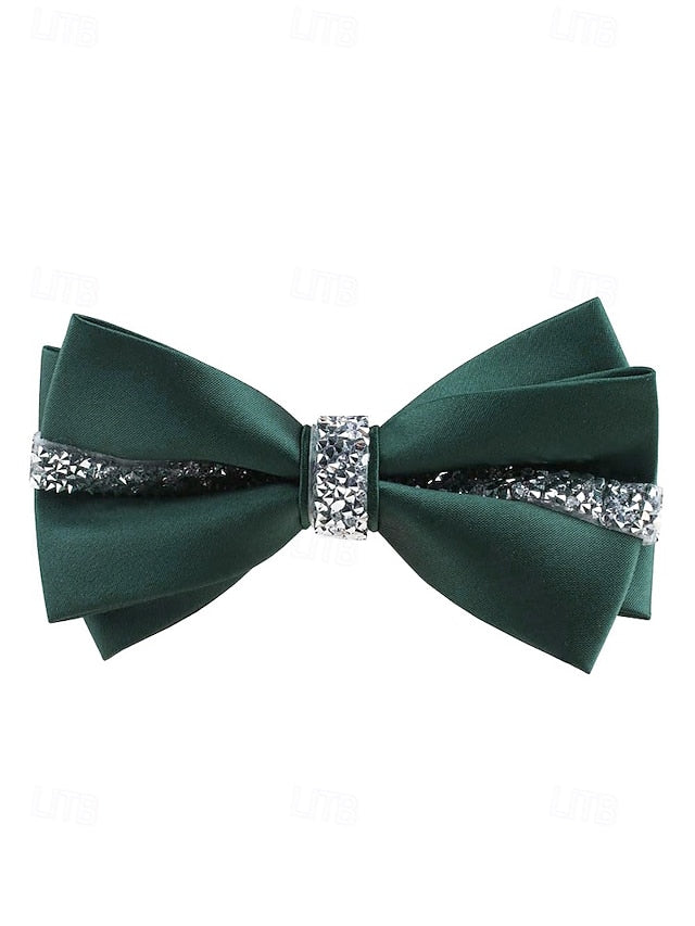 with Satin Bow Embellishment Burgundy Crystal – Elegant Tie