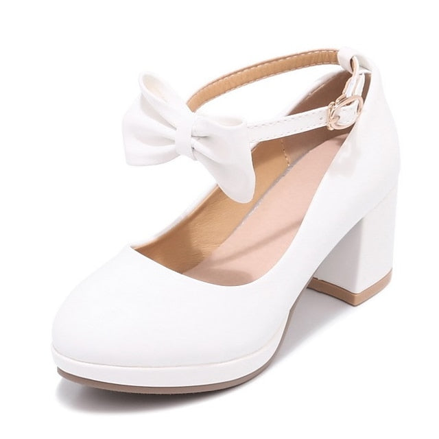 Weddings - Bow White Mary Girls' Perfect for Shoes Jane