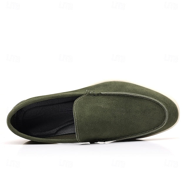 Light Men's – Loafers Faux Blue Slip-On Casual Breathable