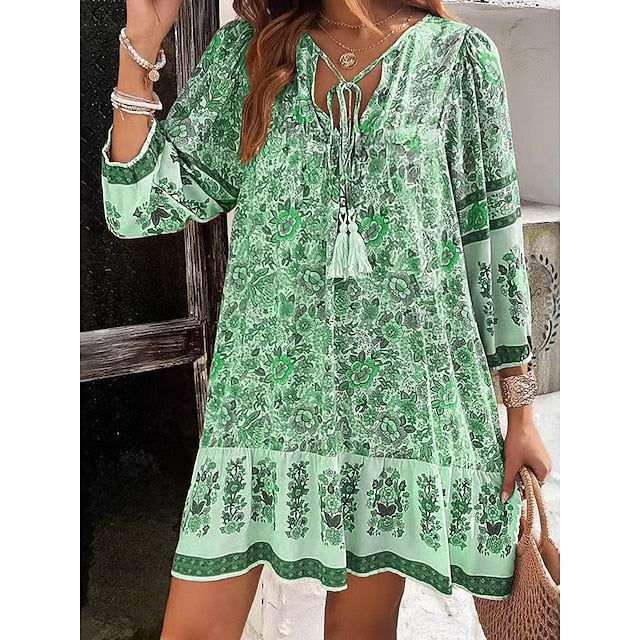 Women's Mini Dress Shift Dress Casual Outdoor Beach Loose