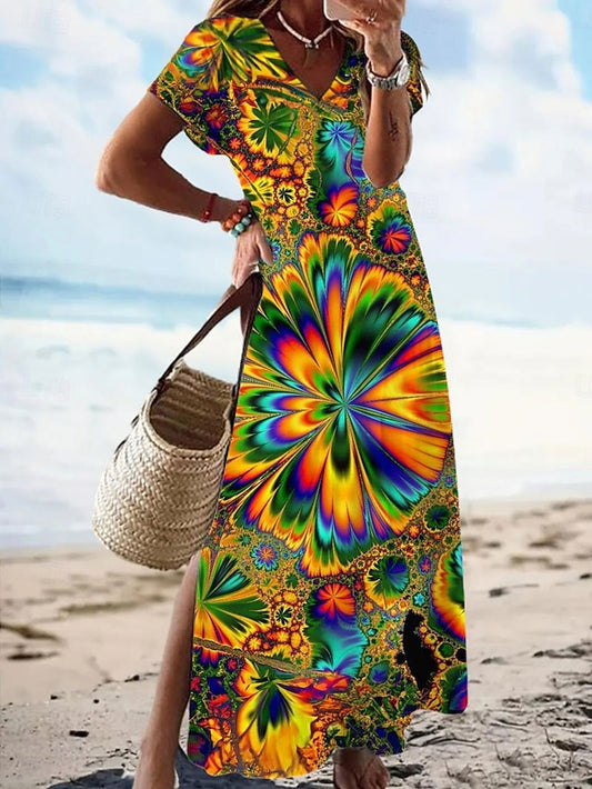 Women's Maxi Dress T Shirt Dress Tee Dress Sundress A Line