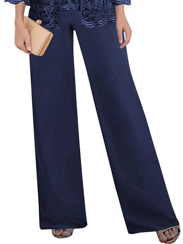 Mother Dress Elegant Square Guest of Pantsuit Wedding the Bride