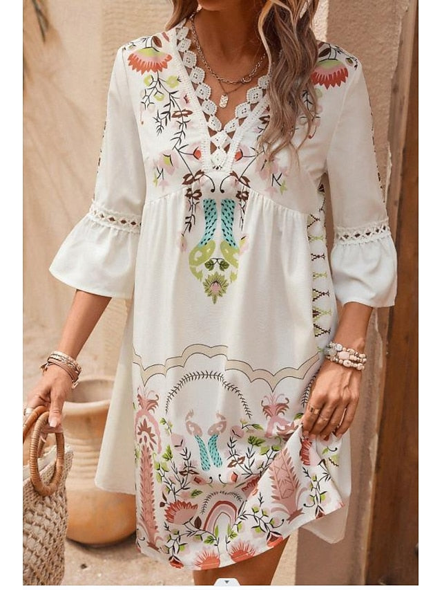 Women's Midi Dress Chiffon Dress Boho Chic Dresses Boho
