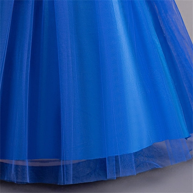 Cosplay Party Color Dress Solid Girls' Kids