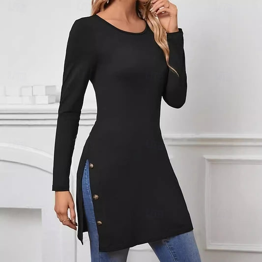 Women's Tunic Stylish Modern Casual Long Sleeve Regular