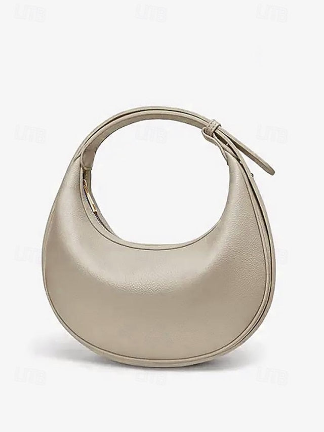 Shoulder Bag Crescent Stylish - Elegant Women&#39;s White
