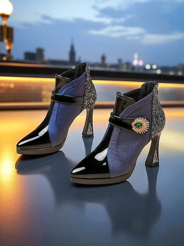 Ankle Boots Glitter Women's High Heel
