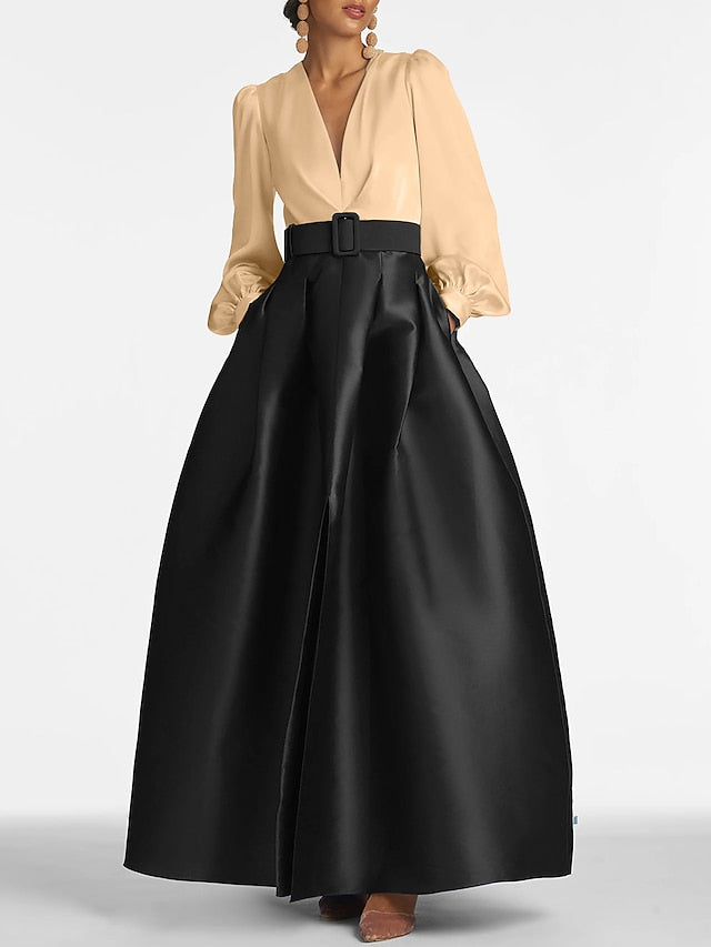 Guest Evening Dress High Formal Floor Split Gown A-Line Wedding