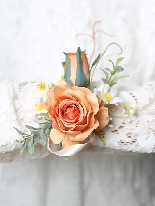 Artificial and Elegant Corsage Wrist Wedding – Boutonniere