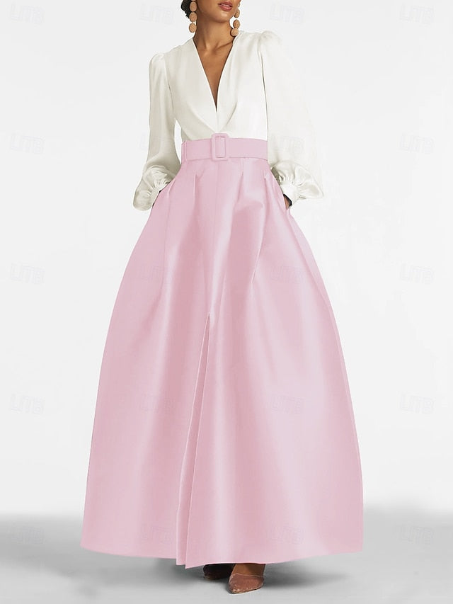 Guest Evening Dress High Formal Floor Split Gown A-Line Wedding