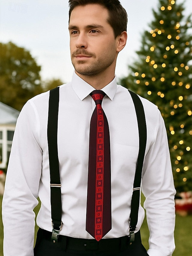 Polyester Pattern with Necktie Classic Men's