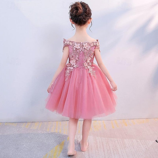 Dress Flower Girl Party Sequin Girls' 3/4 Toddler