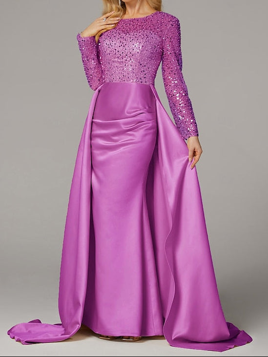 Elegant Floor Carnival Dress Gown Mermaid Evening Masquerade