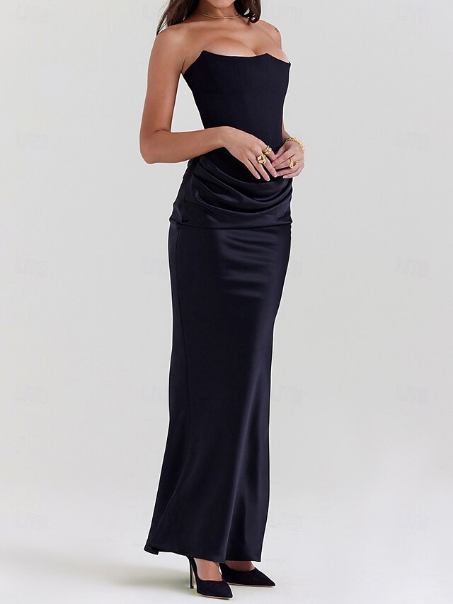 Women's Long Dress Maxi Dress Black Dress Corset Dress