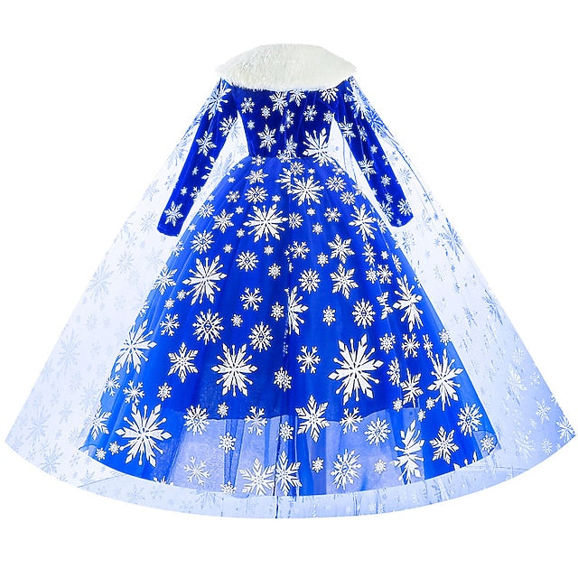 Theme Girl Princess Dress Fairytale Elsa Party Flower Frozen
