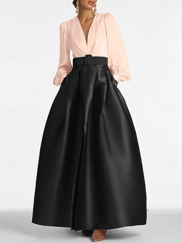 Guest Evening Dress High Formal Floor Split Gown A-Line Wedding