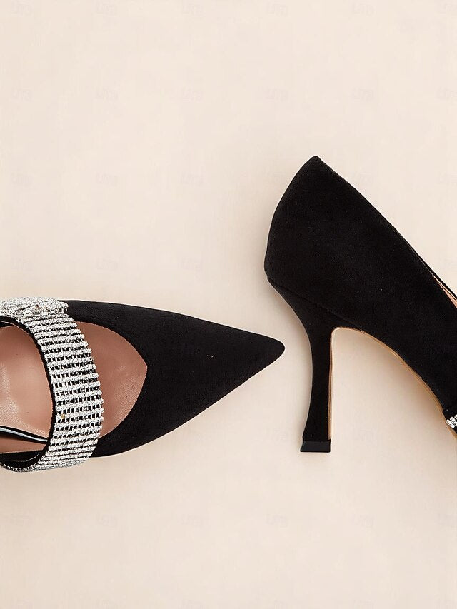 Rhinestone-Embellished Slingback with Women's Pumps