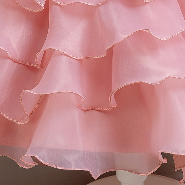 Floral Party Asymmetrical Dress Kids Girls'