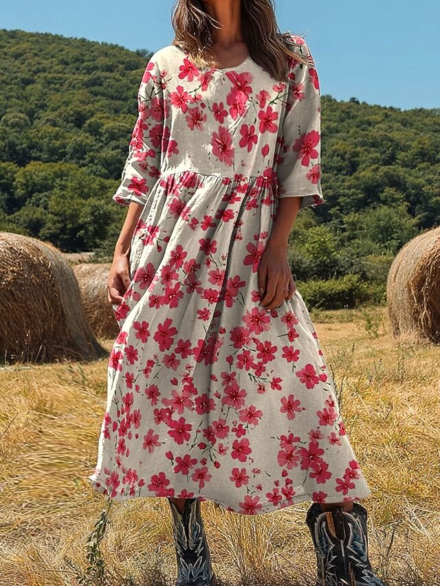 Women's Maxi Dress Casual Dress Bohemia Beach Regular Fit