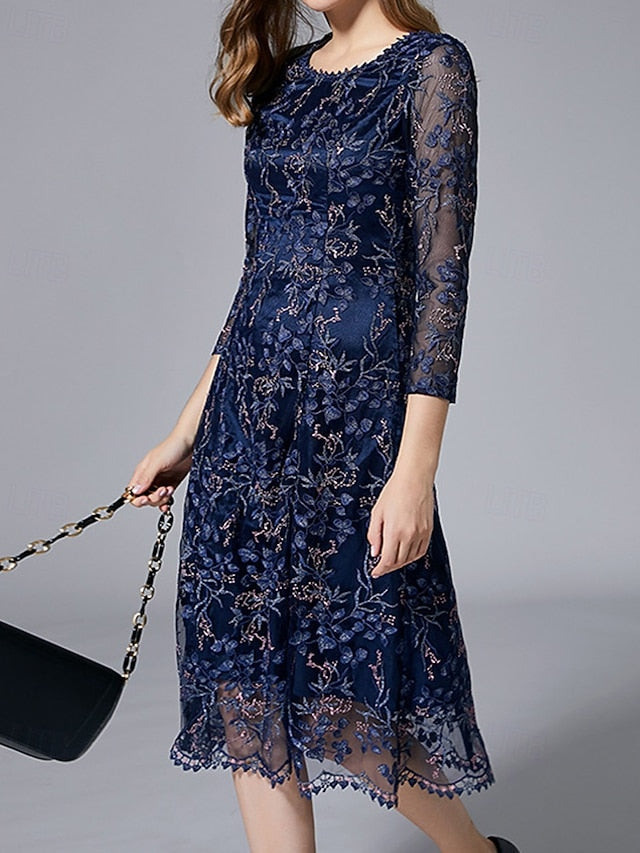 the Party Mother Bride of Elegant Vintage A-Line Dress