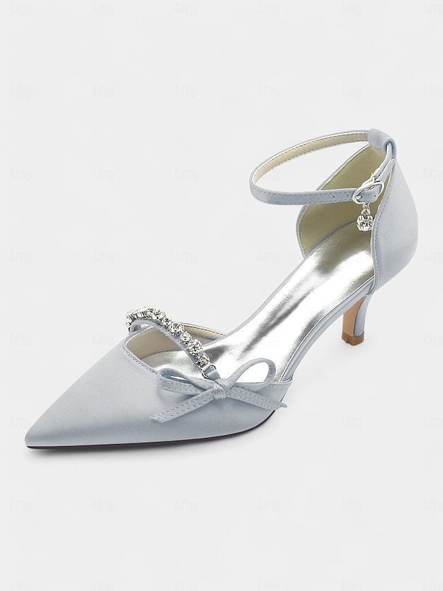 Elegant Kitten Heel – Pointed-Toe Women Shoes Wedding for