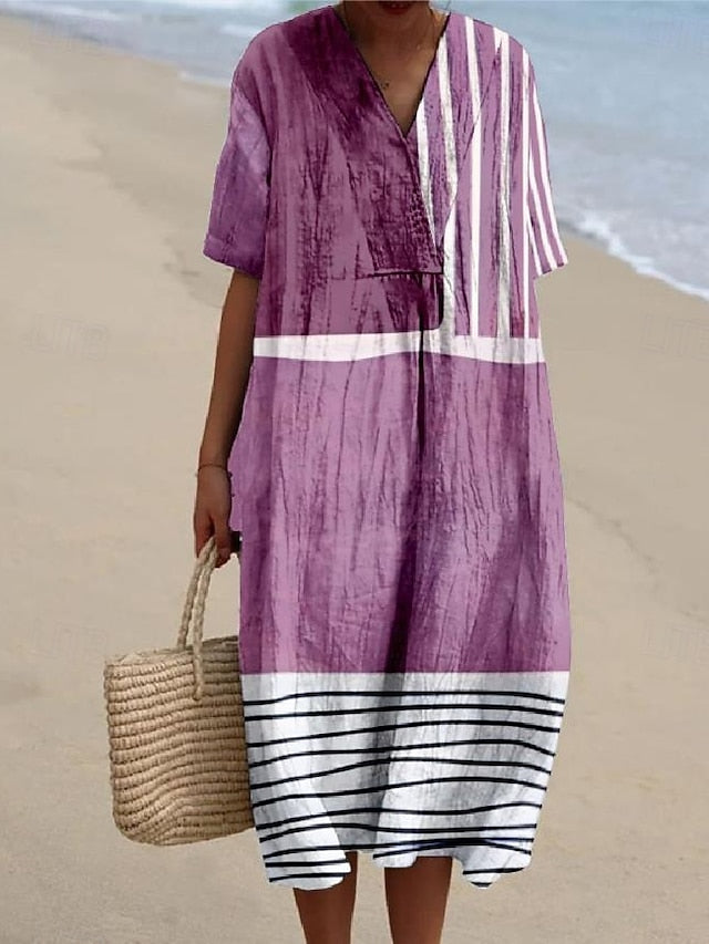 Women's Midi Dress Sundress Vacation Casual Beach Daily