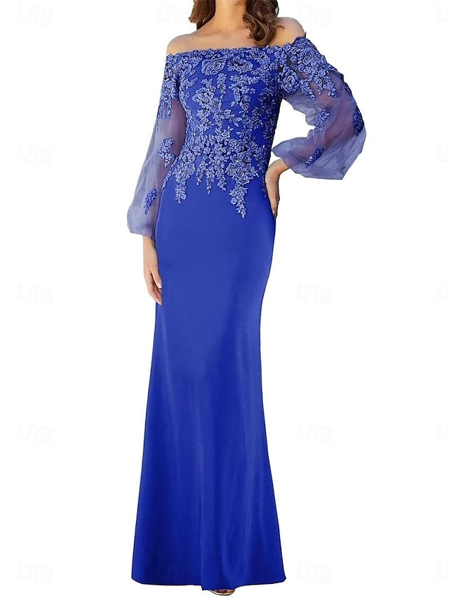 the Elegant Off Dress Mermaid Shoulder Bride Trumpet of / Mother