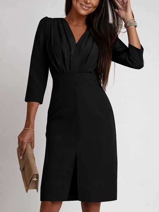 Women's Work Dress Sheath Dress Elegant Office Daily Midi