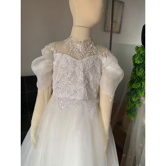 First Girls' Communion Flower Girl Party Dress Kids