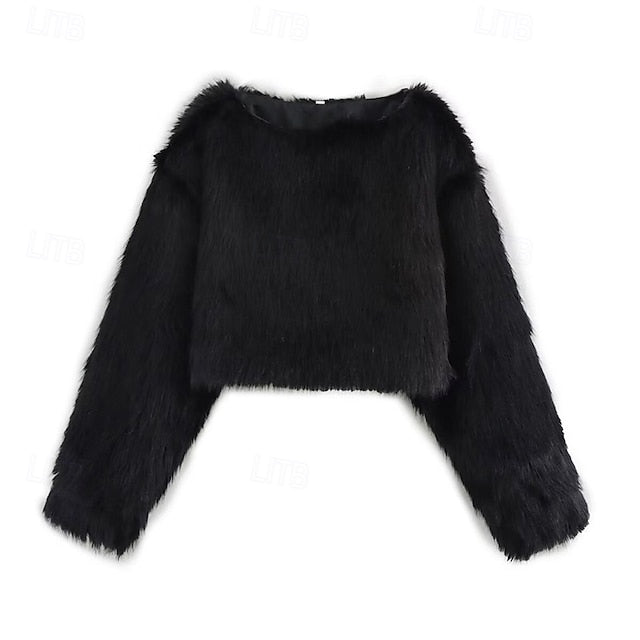 Fur Faux Coat Leathers Comfortable Women's Furs Warm