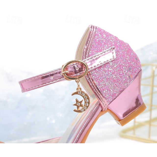 Silver Bowknot Princess – Glitter Shoes Girls' Sparkly