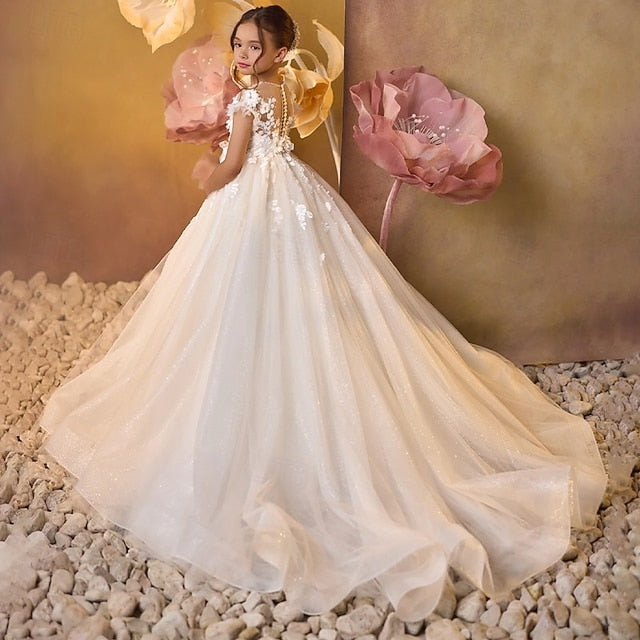 Dress Girl Flower Kids Girls' Party First Communion