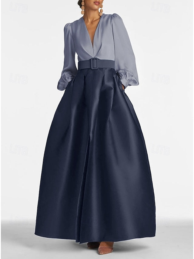 Guest Evening Dress High Formal Floor Split Gown A-Line Wedding