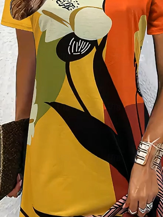 Women's Mini Dress T Shirt Dress Tee Dress Sundress Summer