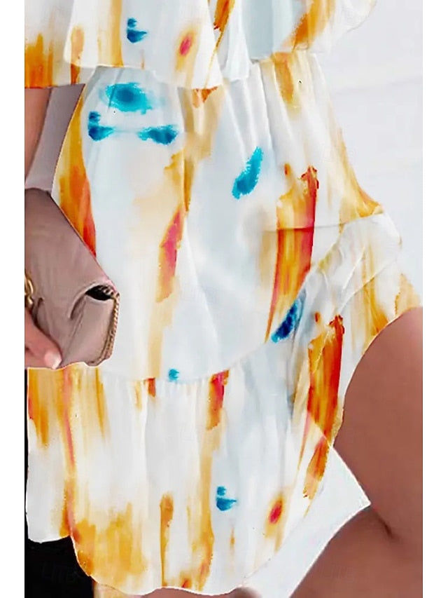 Women's Mini Dress Graduation Dress Floral Dress Print