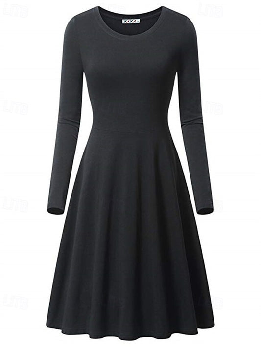 Women's Midi Dress Hoodie Dress T Shirt Dress Tee Dress