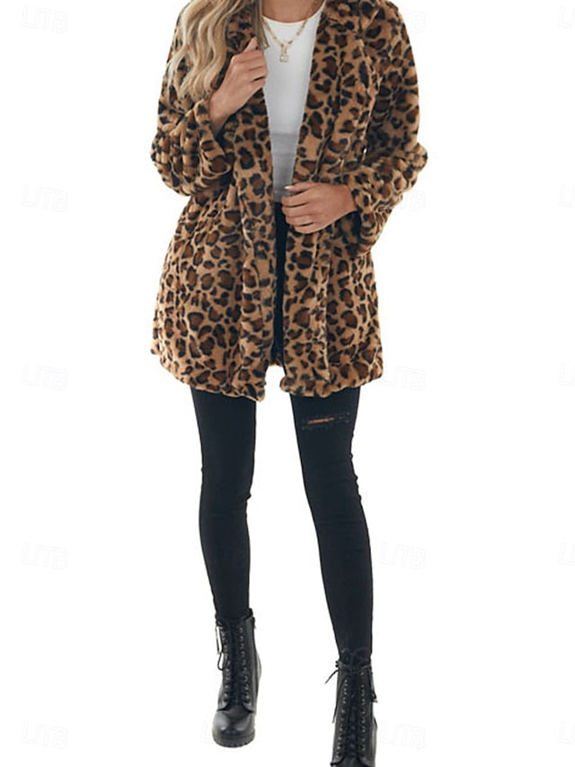 Pockets Women's Warm Breathable with Coat Winter Patchwork