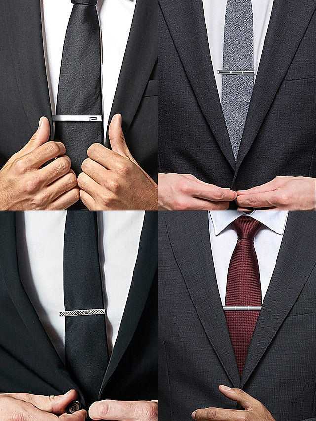 Men's Clip Metal Tie - Slim