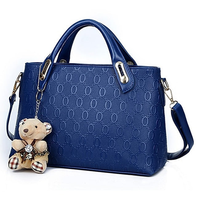 4 Bag Leather Purse PU Women's Pieces Set