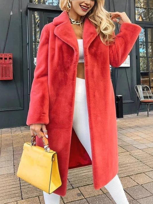 Coat Faux Comfortable Furs Women's Warm Fur